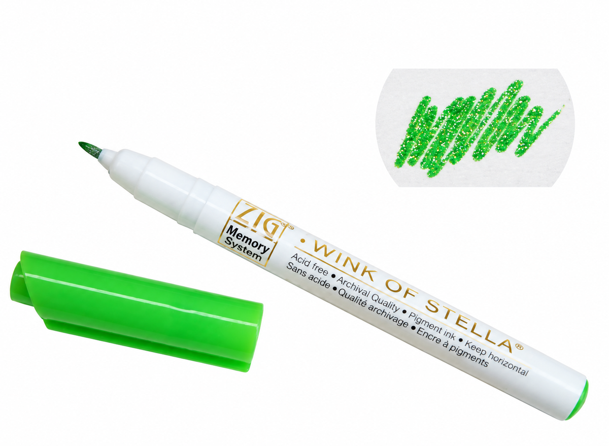 White Smoke ZIG WINK OF STELLA PEN GREEN Pens & Markers