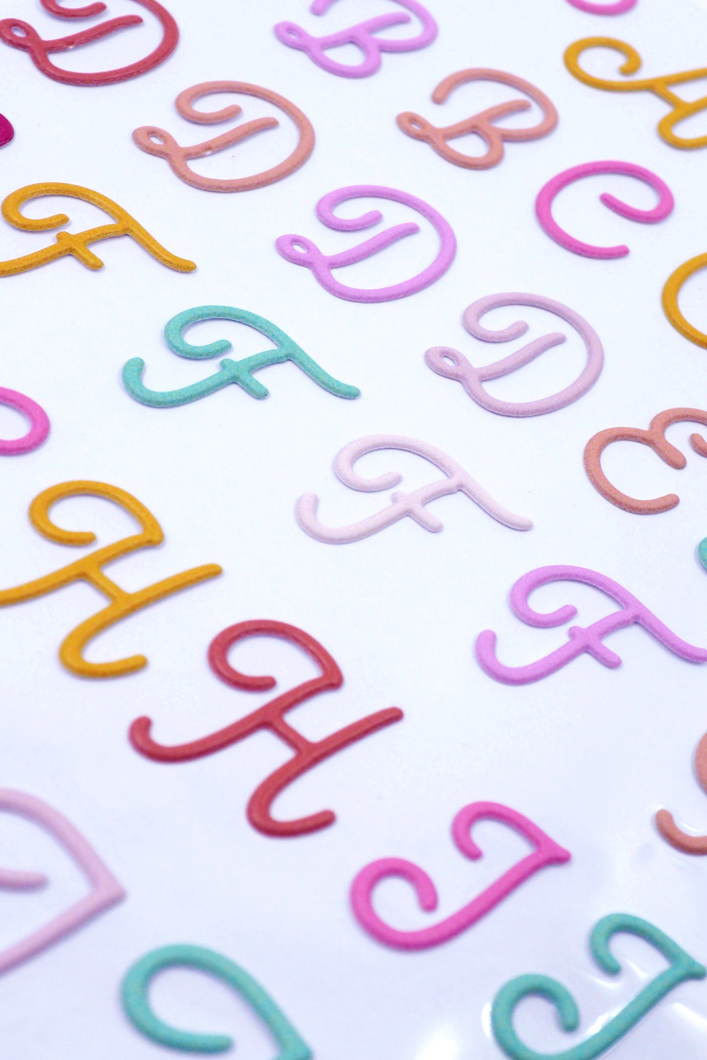 White Smoke Dimensions Cowboy Disco Puffy Stickers, Alphabet Paper Craft