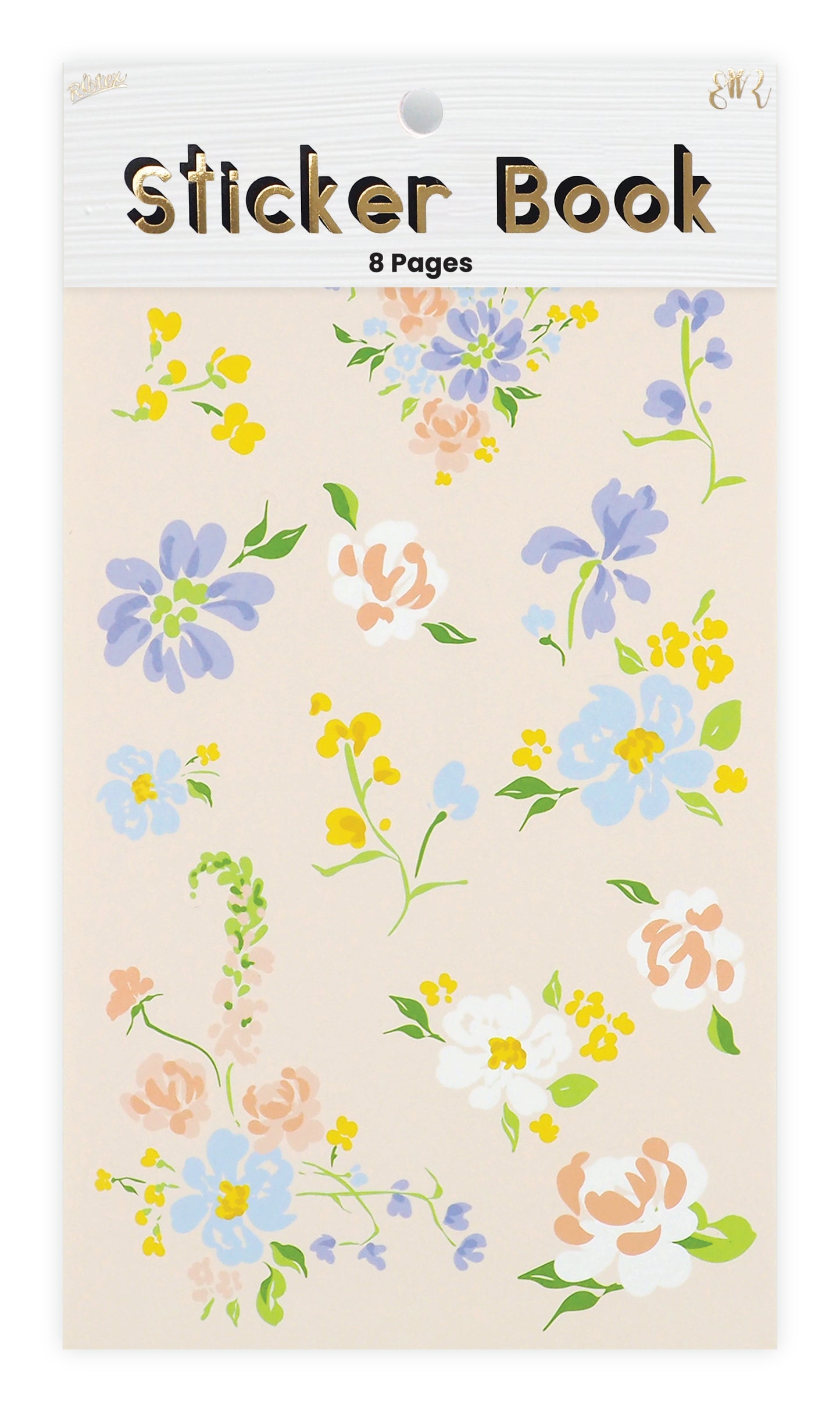 Antique White Green Garden Sticker Book Paper Craft