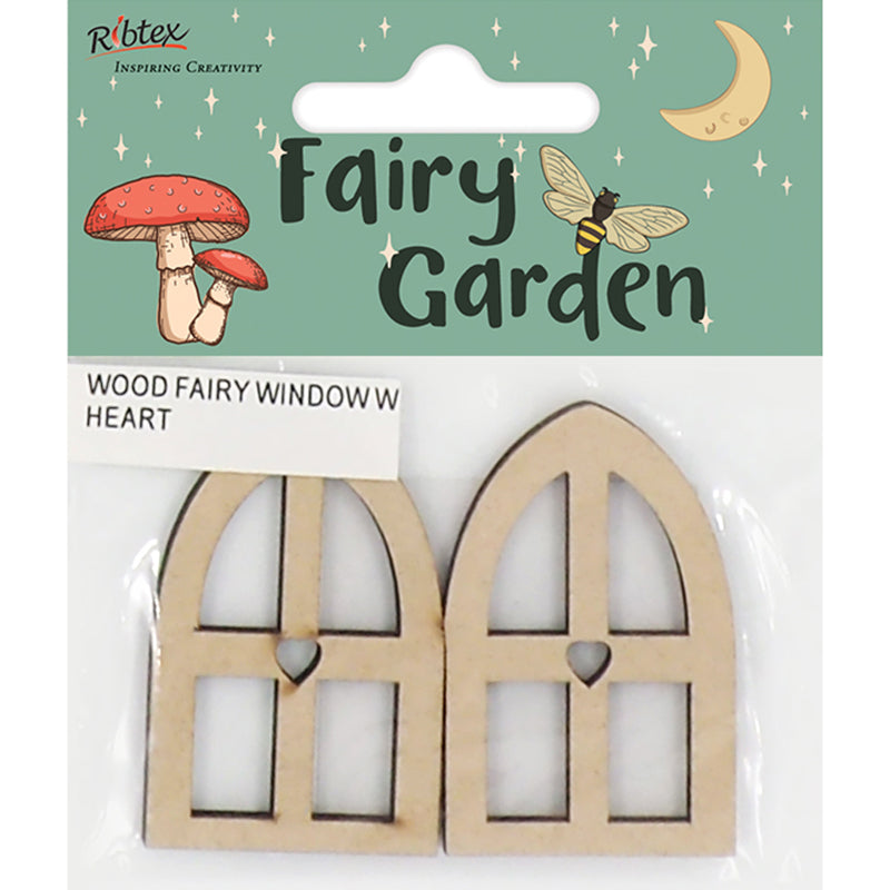 Dark Sea Green Fairy Garden Wood Fairy Window With Heart Fairy Garden