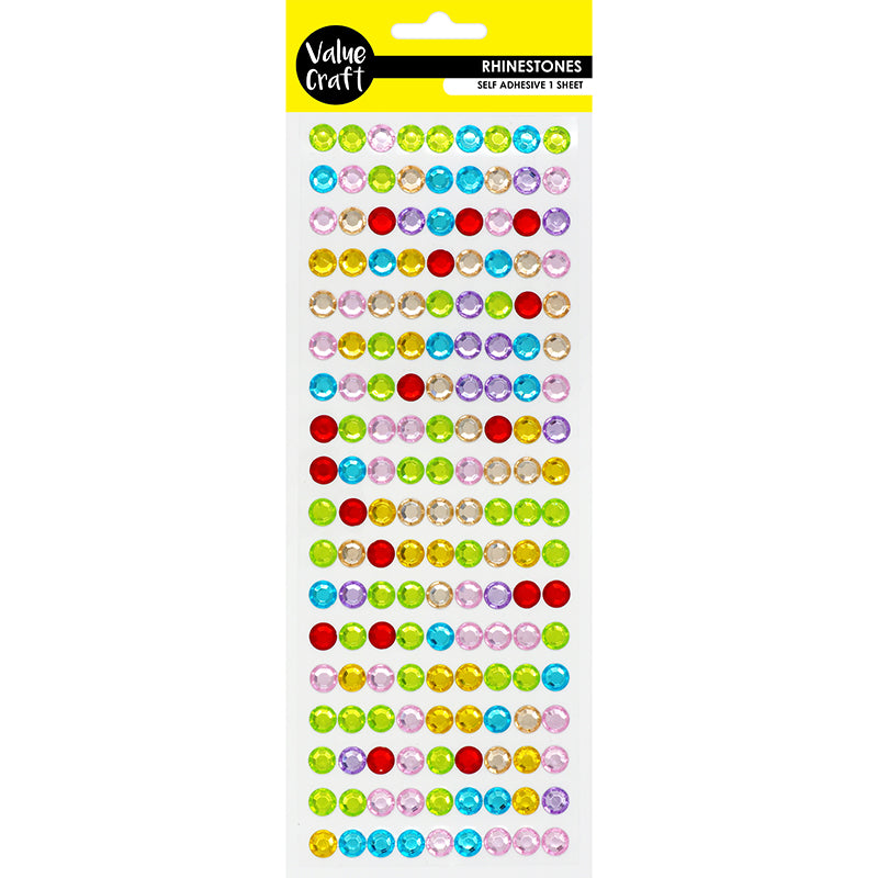 Craft Rhinestones Multi 10Mm 26Cm 1Sh
