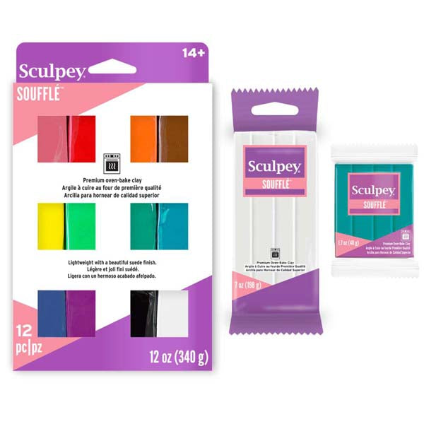 White Smoke Sculpey Souffle Modelling Clay, 1.7oz/ 48g, Midnight Blue Modelling Clay