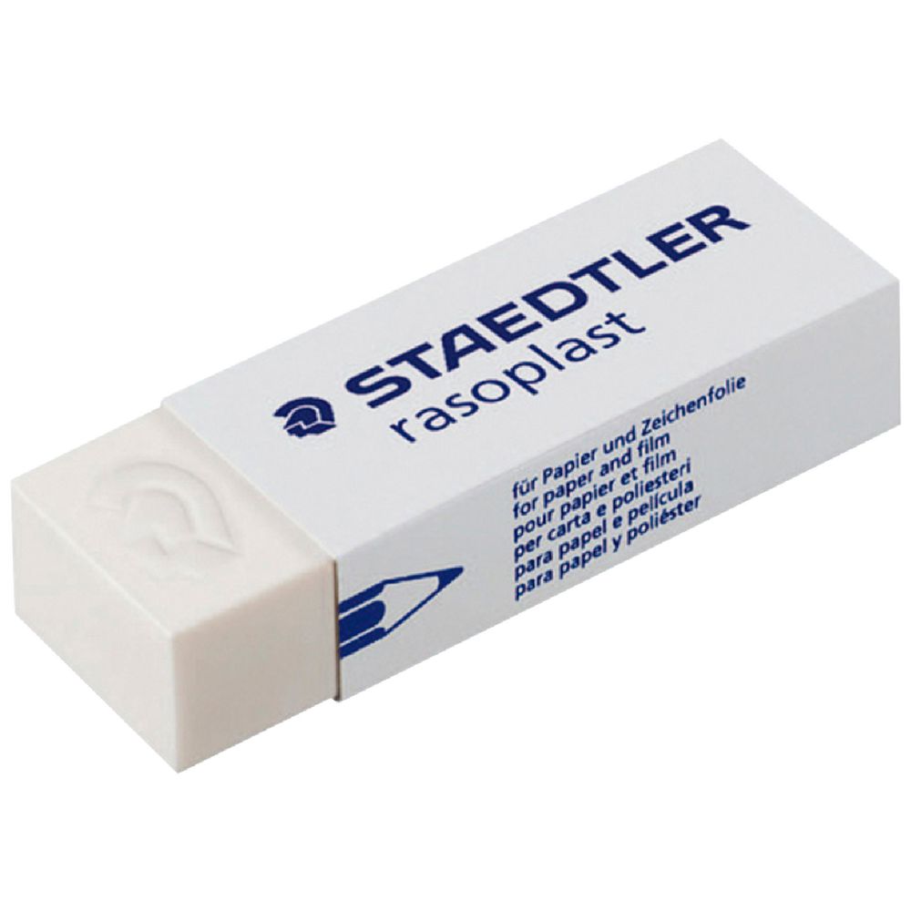 White Smoke Staedtler Rasoplast Eraser, Large Erasers