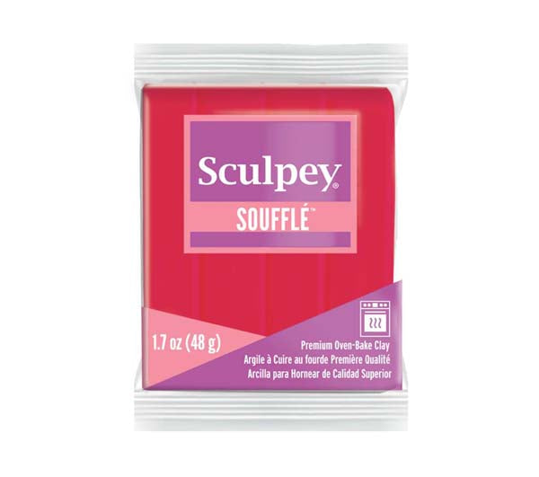 Maroon Sculpey Souffle Modelling Clay, 1.7oz/ 48g, Raspberry Modelling Clay