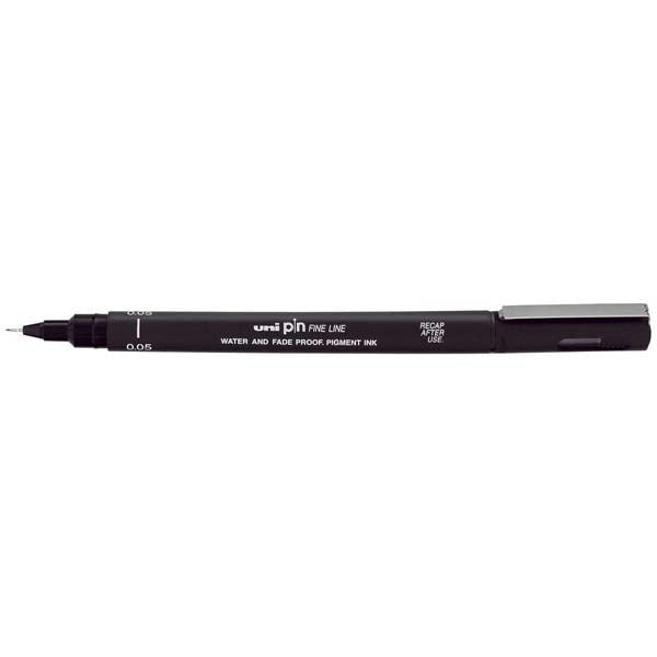 Dark Slate Gray UNI PIN Fineliner, 0.05mm, Black Ink, Pk3 Pens and Markers