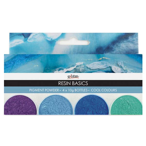 White Smoke Resin Pigment Pack Cool 4x10g Resin Dyes, Pigments & Colours