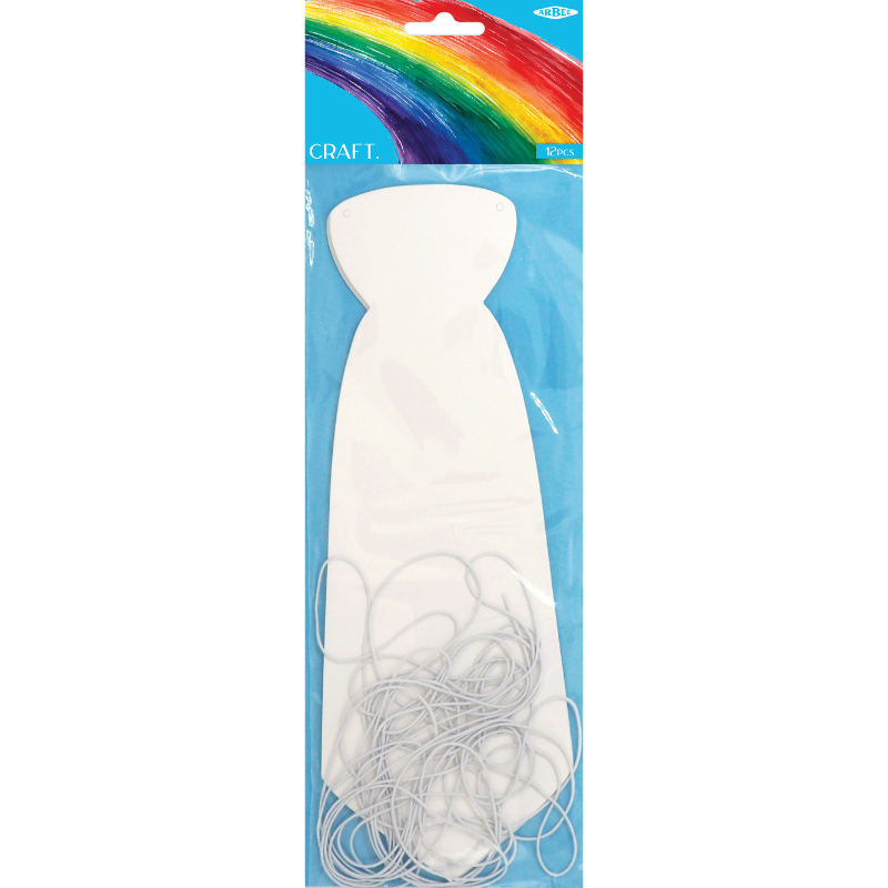 Seashell DIY Cardboard Neck Ties, 12Pc Craft Basics