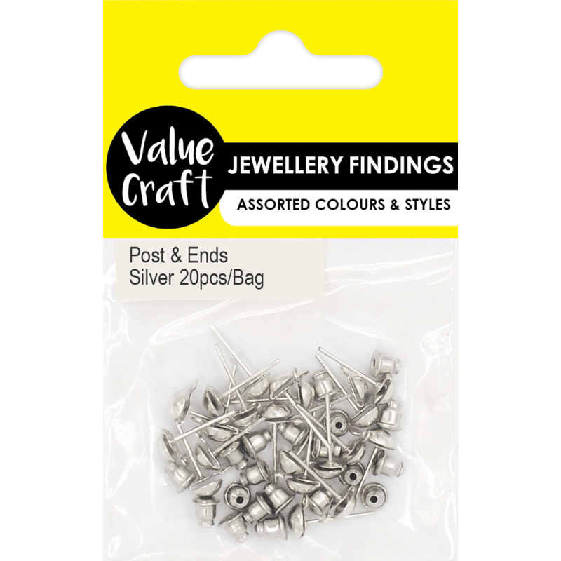 Yellow Jewellery Findings Post And Ends Silver 20Pcs Charms and Pendants