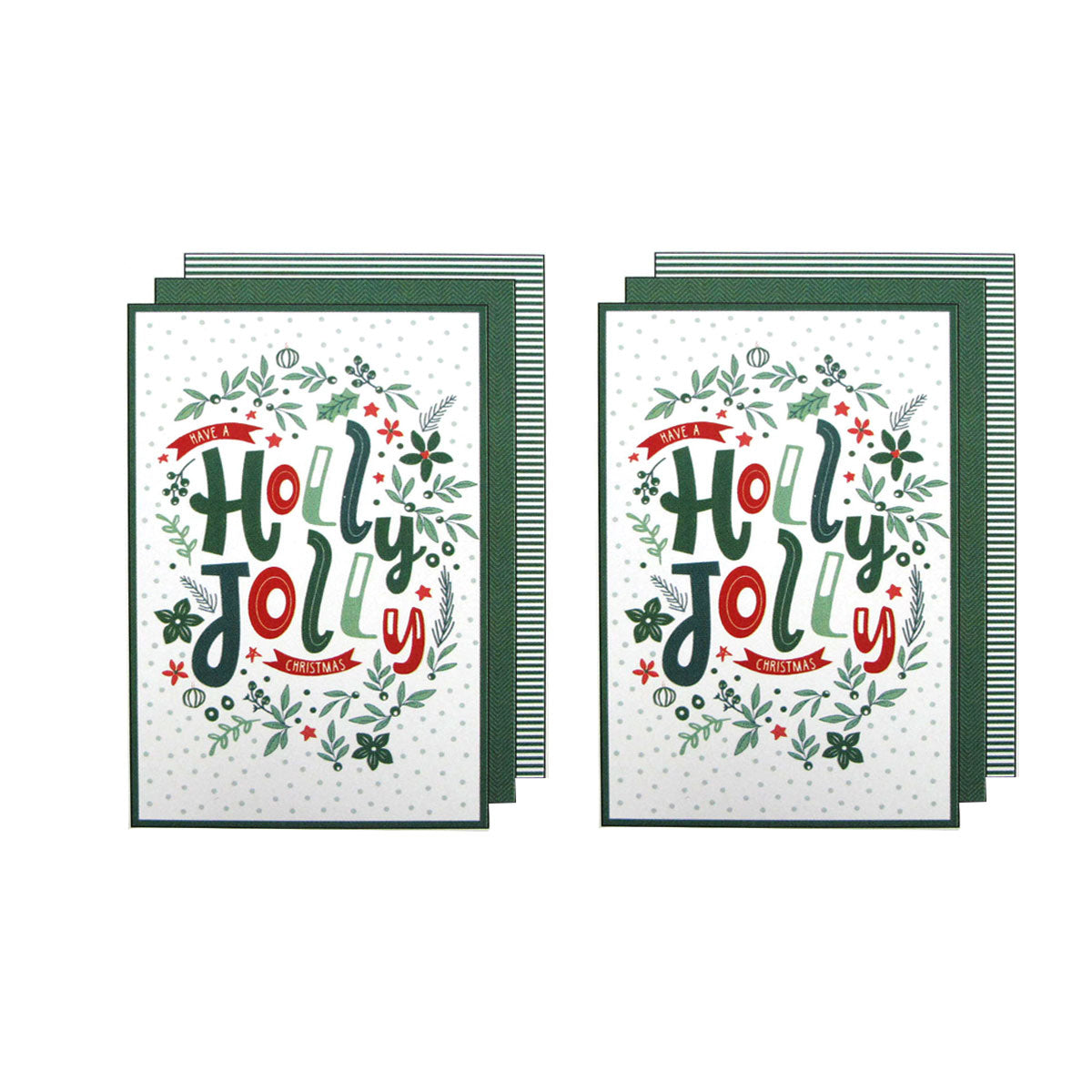 White Smoke Ladelle Joyful Jolly Christmas Set of 6 Cotton Kitchen Towels Green Home & Garden > Kitchenware > Table Linen & Kitchen Towels