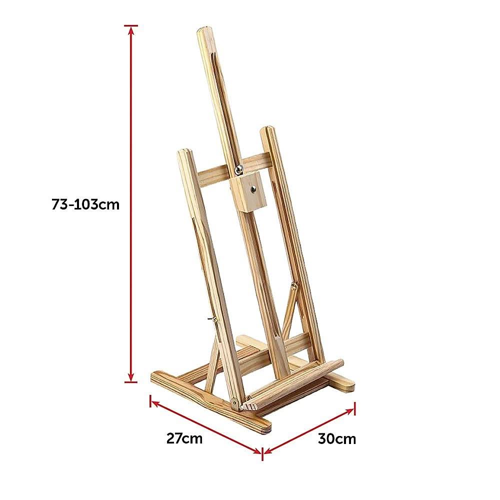 White Smoke Tabletop H Frame Wooden Studio Easel Easels