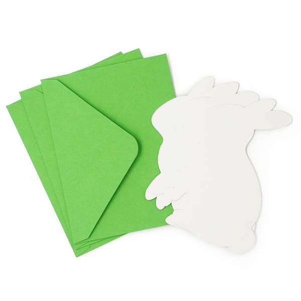 White Smoke Easter Bunny Easter Cards with Envelopes, 5pk Easter