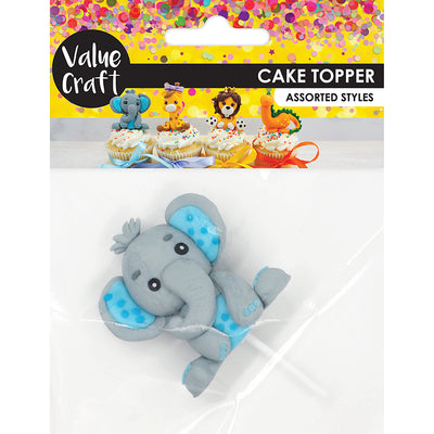 White Smoke Cake Topper Plasticine Elephant 1Pc Party