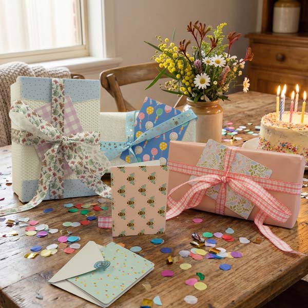 Rosy Brown Party Gift Cards with Envelopes, Assorted, 6pk Party