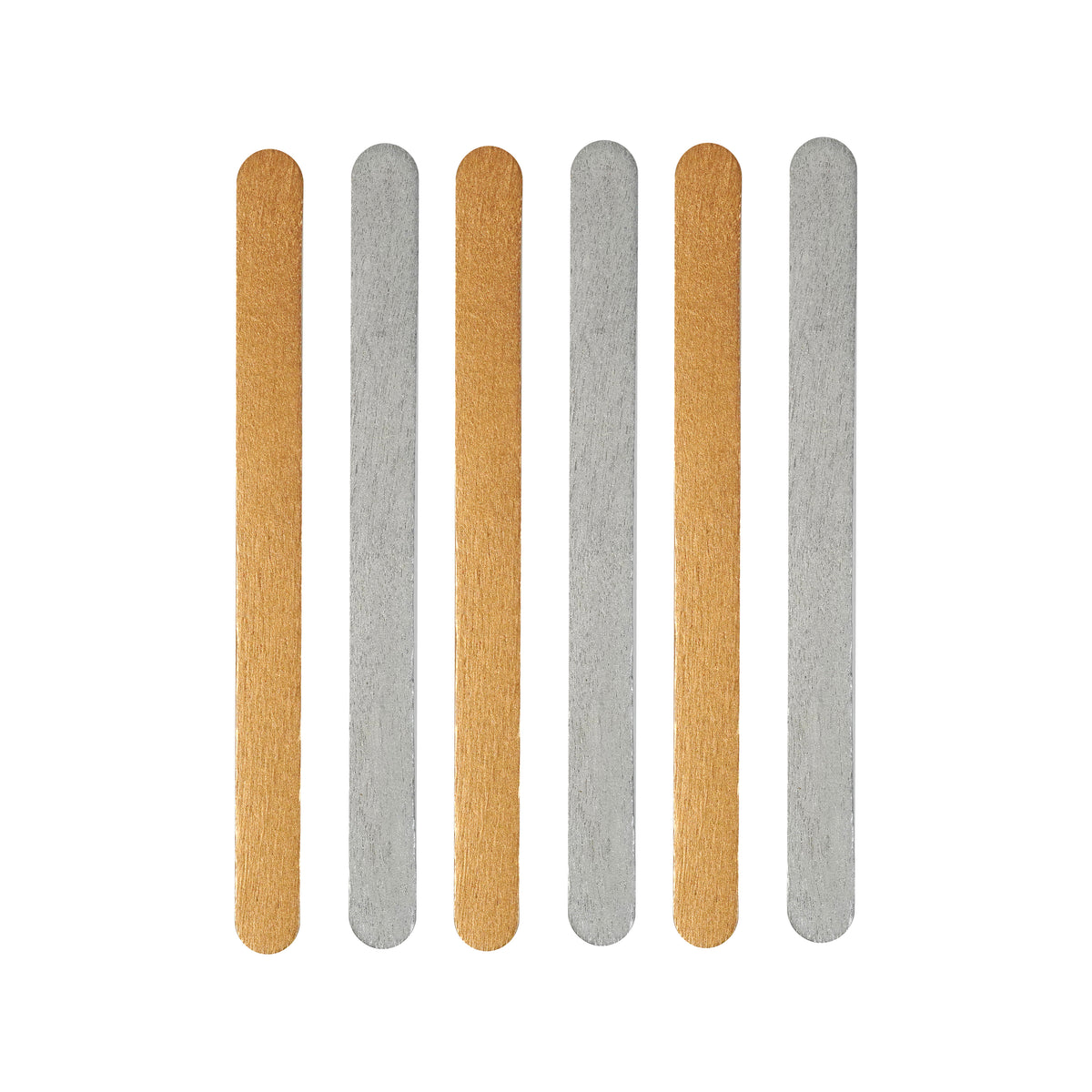 White Smoke XMAS Wooden Icy Pole Pop Sticks, Metallic Colours 11.4cm, 50pcs Xmas