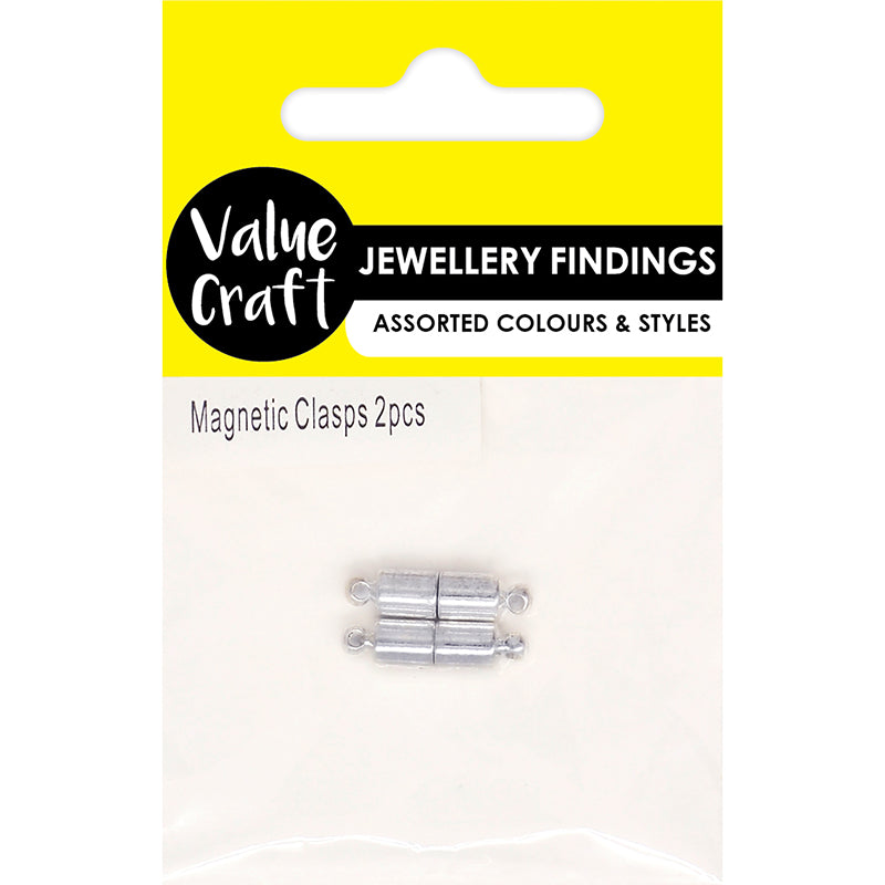 White Smoke Jewellery Findings Magnetic Clasps Silver 2Pcs Charms and Pendants