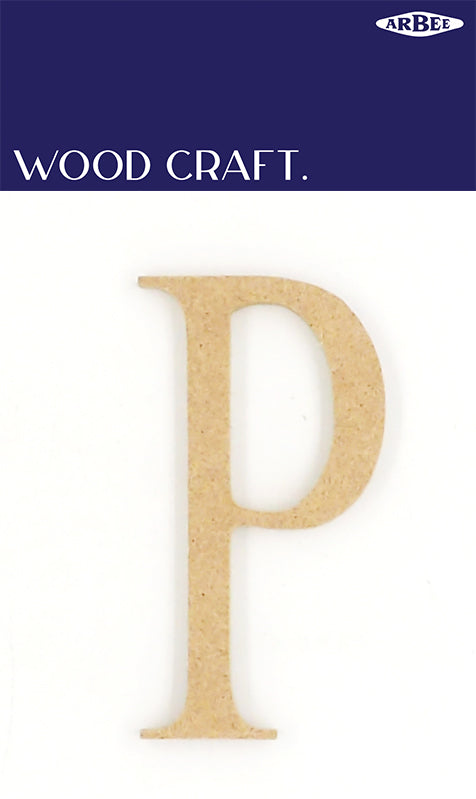 White Smoke Wooden Alphabet Letter P Woodcraft