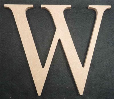 Dark Slate Gray Wooden Alphabet Letter W Woodcraft