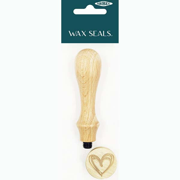 White Smoke Wax Seal Wood Stamp, Heart Modelling and Casting Supplies