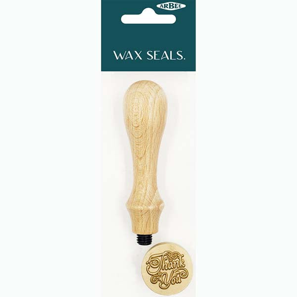 White Smoke Wax Seal Wood Stamp, "Thank You" Modelling and Casting Supplies