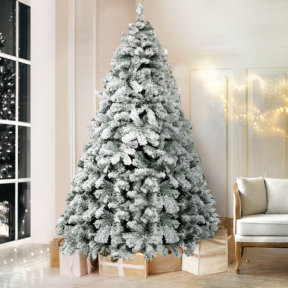 Light Gray Jingle Jollys Christmas Tree 2.1m Snow Flocked Xmas Tree Decorations 780 Tips Occasions > Christmas > Christmas Trees