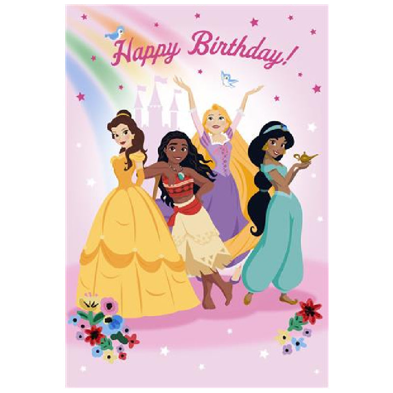 Lavender Hallmark Interactive Sound Card Disney Princess Happy Birthday! Bags & Invitation