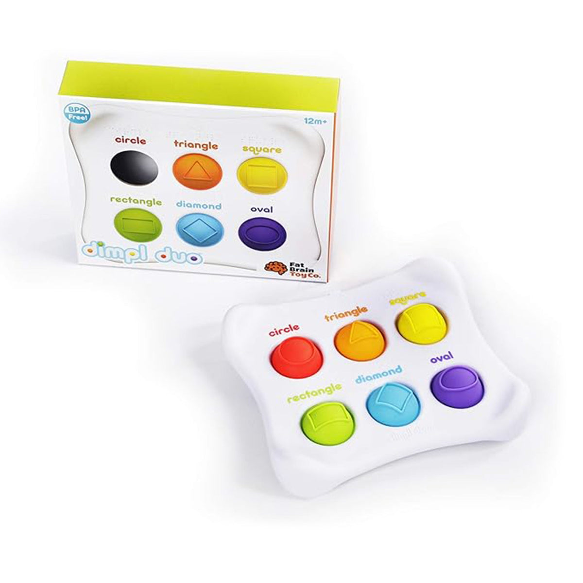 White Smoke Fat Brain Dimpl Duo Tactile Pop Fidget Game Pop-It & Bubble