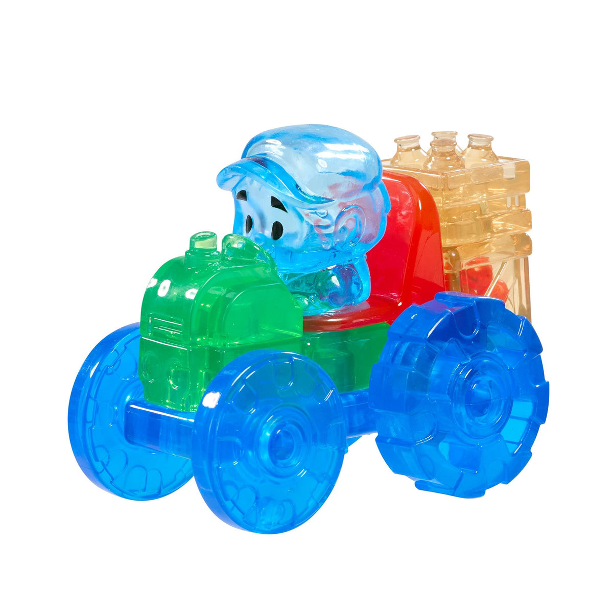 White Smoke Jelly Blox Tractor Vehicle Set Sensory Building & Construction Toys