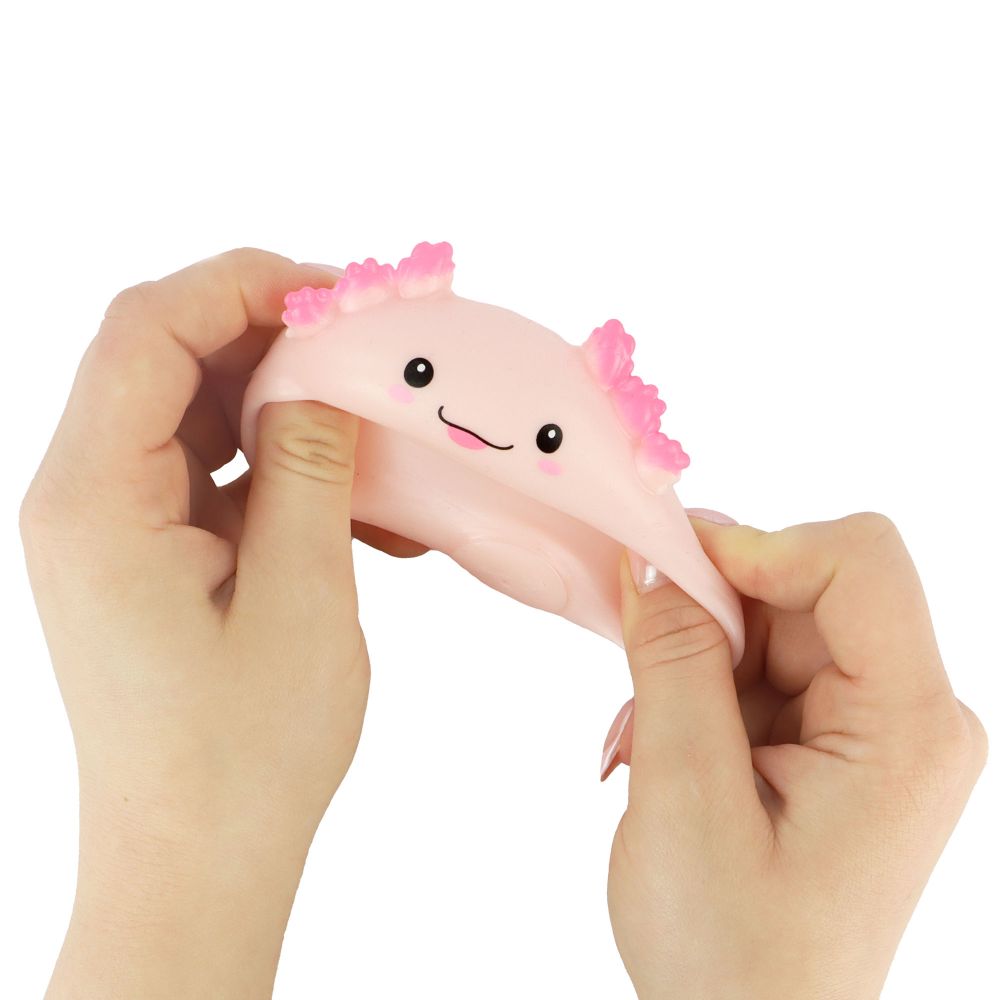 White Smoke Keycraft Splat Axolotl Squishy & Squeeze