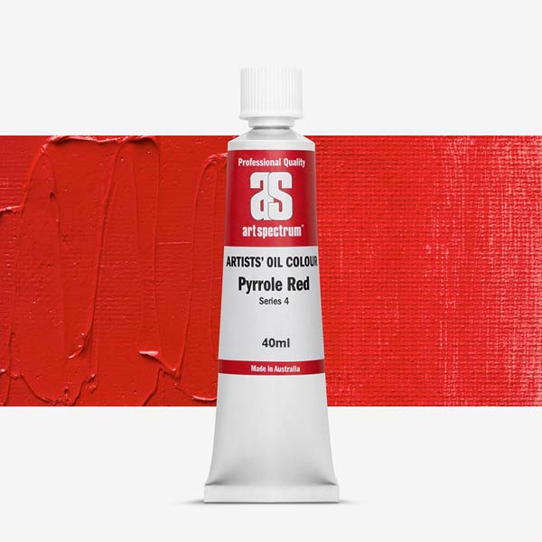 Firebrick Art Spectrum Oil Paint 40mL Pyrrole Red S4 Oil Paints