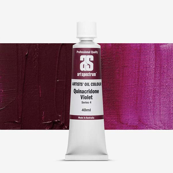 White Smoke Art Spectrum Oil Paint 40mL Quinacridone Violet S4 Oil Paints