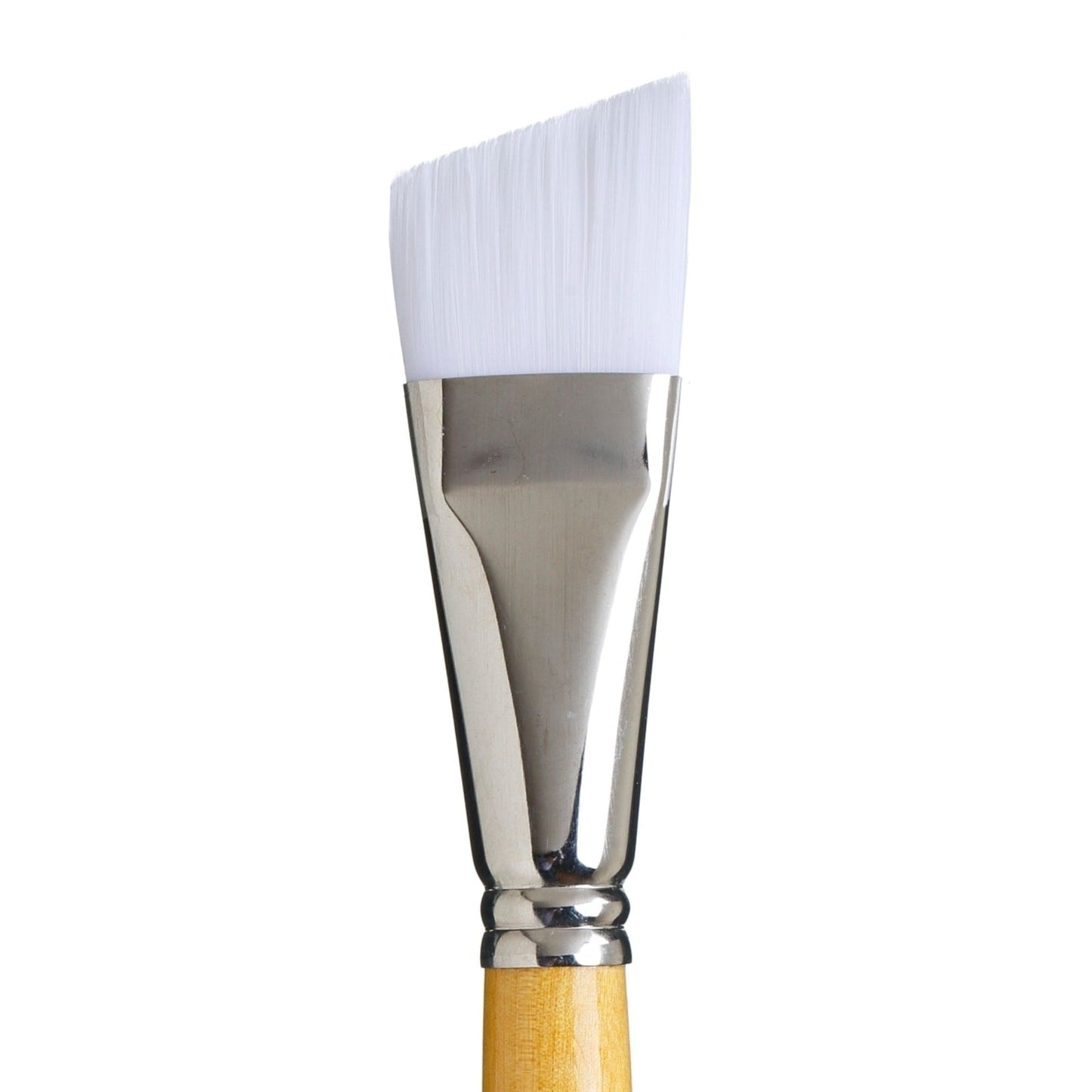 White Smoke Princeton Snap 9850 Synthetic White Short Handle Brush, Ang Shader Size 3/4IN Paint Brushes