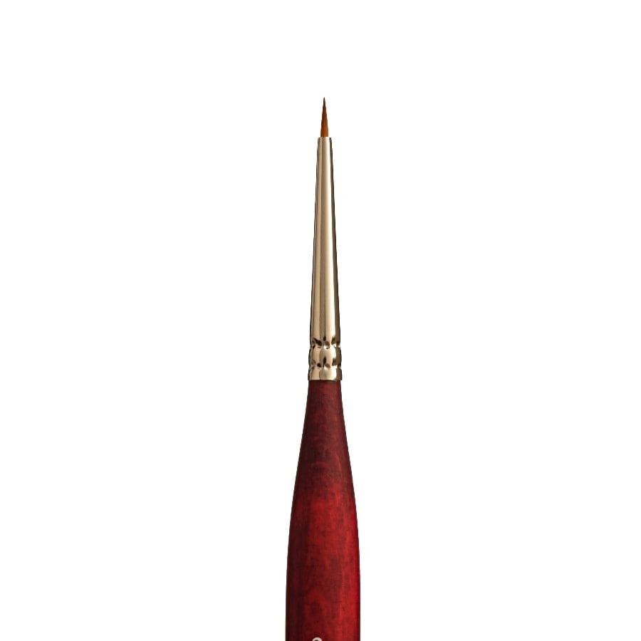 White Smoke Princeton Velvetouch 3950 Synthetic Short Handle Brush Mini Spotter Size 20/0 Paint Brushes