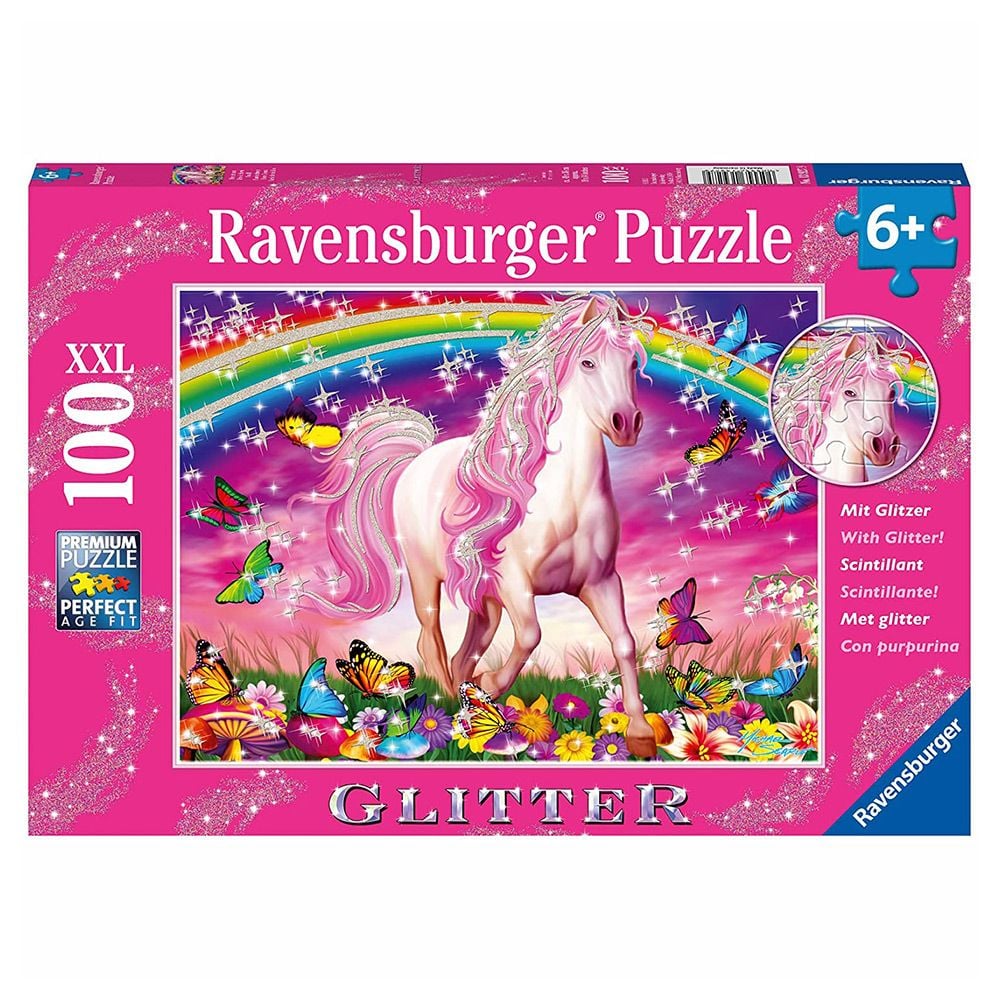 Ravensburger glitter horse dream 100-piece jigsaw puzzle with unicorn artwork