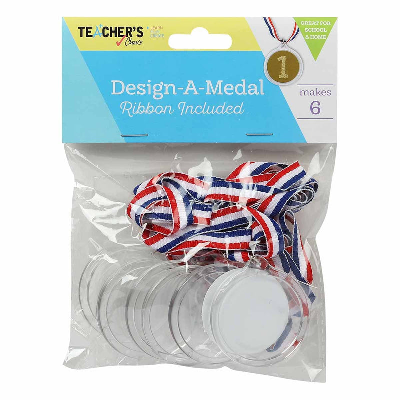 Medium Turquoise Teacher's Choice Design a Medal 6 Pieces Kids Craft Basics