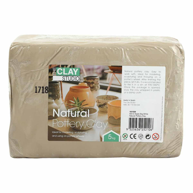 Rosy Brown The Clay Studio Natural Pottery Clay 5kg Natural Clays (Kiln)