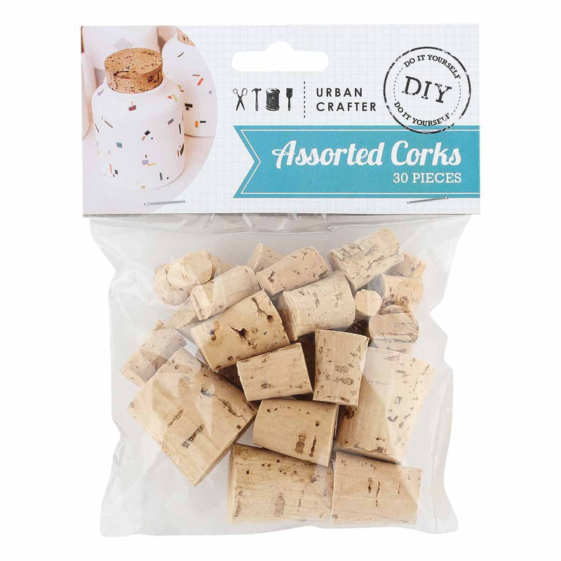 Tan Urban Crafter Assorted Sized Corks 30 Pieces Corks