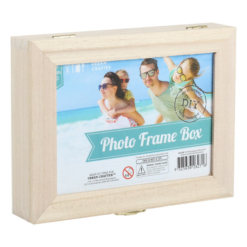 White Smoke Urban Crafter Rectangular Photo Frame Box Lid Holds 6" x 4" Photo Frames
