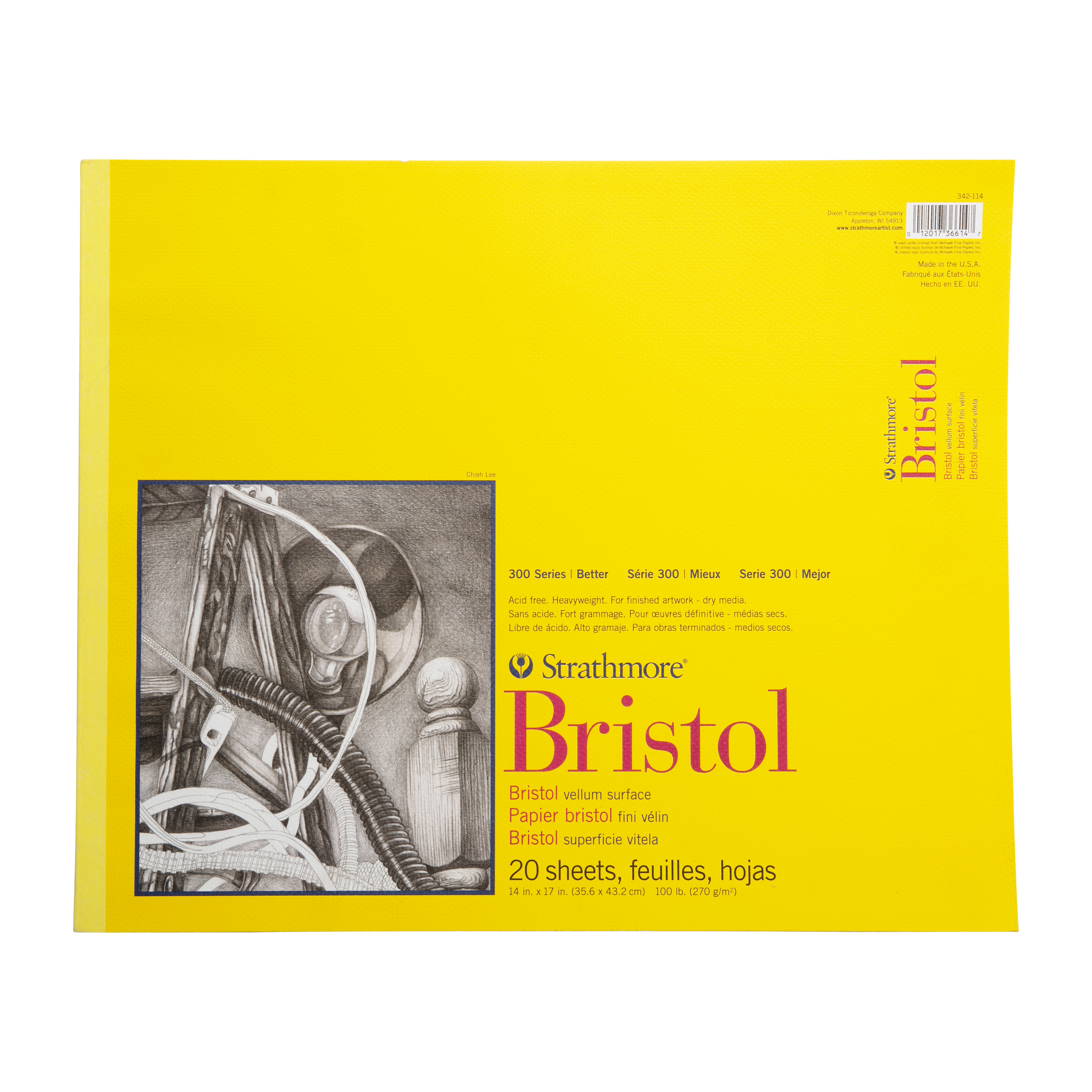 Strathmore Bristol Vellum Paper Pad 14x17 20 Sheets