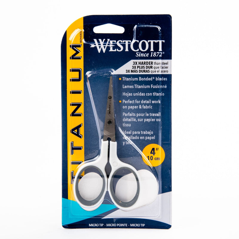 Dark Slate Blue Westcott Titanium Straight Embroidery Scissors 4" Quilting and Sewing Tools and Accessories