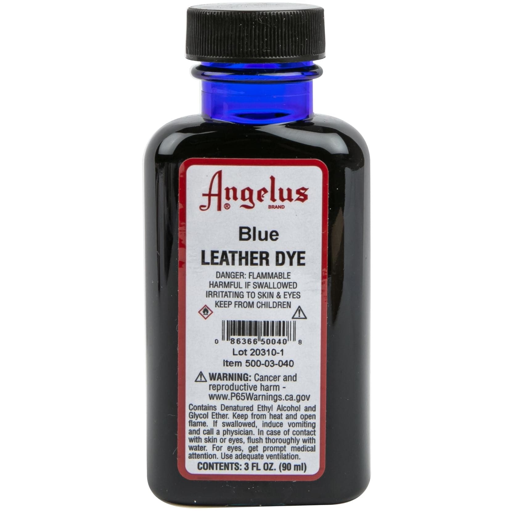 Angelus Leather Dye Blue #040 3Oz/88.72Ml