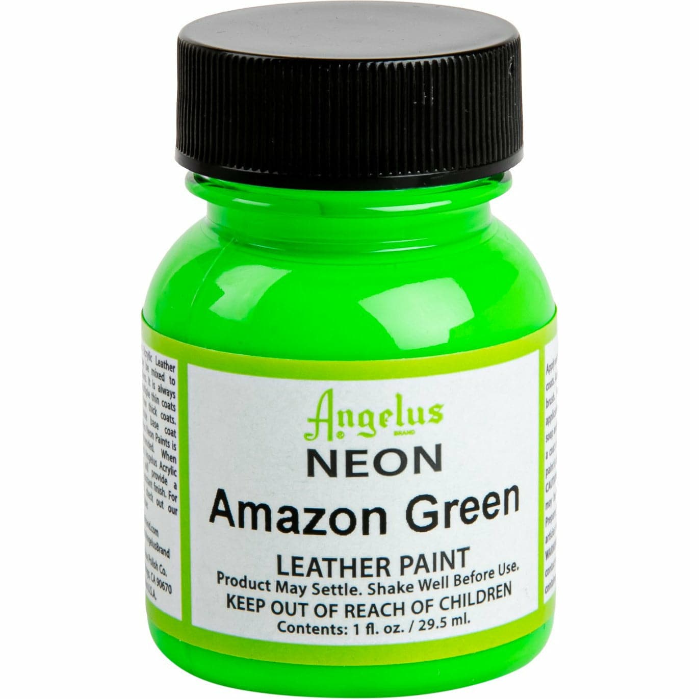 Angelus Neon Acrylic Paint Amazon Green 29Ml Use On Leather, Vinyl Or