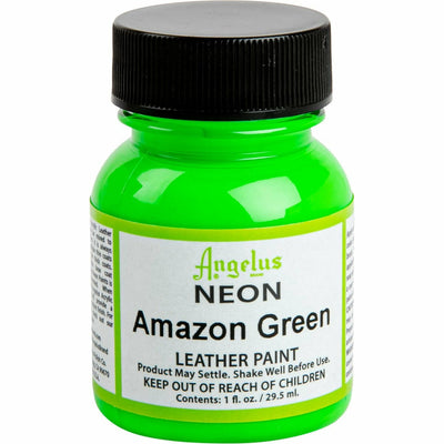 Green Angelus Neon Acrylic Paint Amazon Green 29Ml Use On Leather, Vinyl Or Fabric Leather Paints