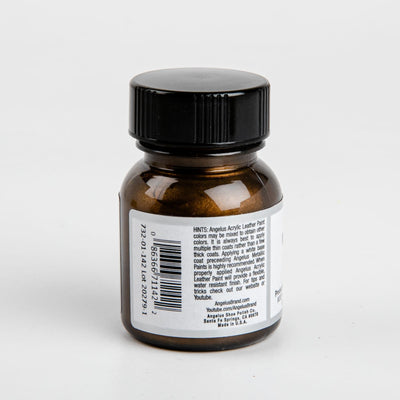 Black Angelus Acrylic Paint Bronze #142 29Ml Use On Leather, Vinyl Or Fabric Leather Paints