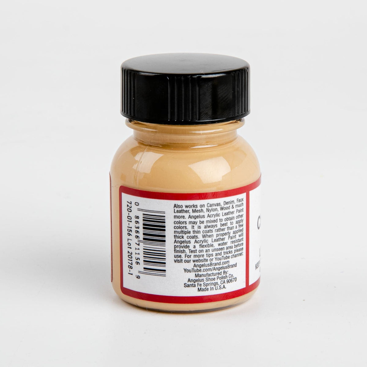 Tan Angelus Acrylic Paint Champagne #156 29Ml Use On Leather, Vinyl Or Fabric Leather Paints