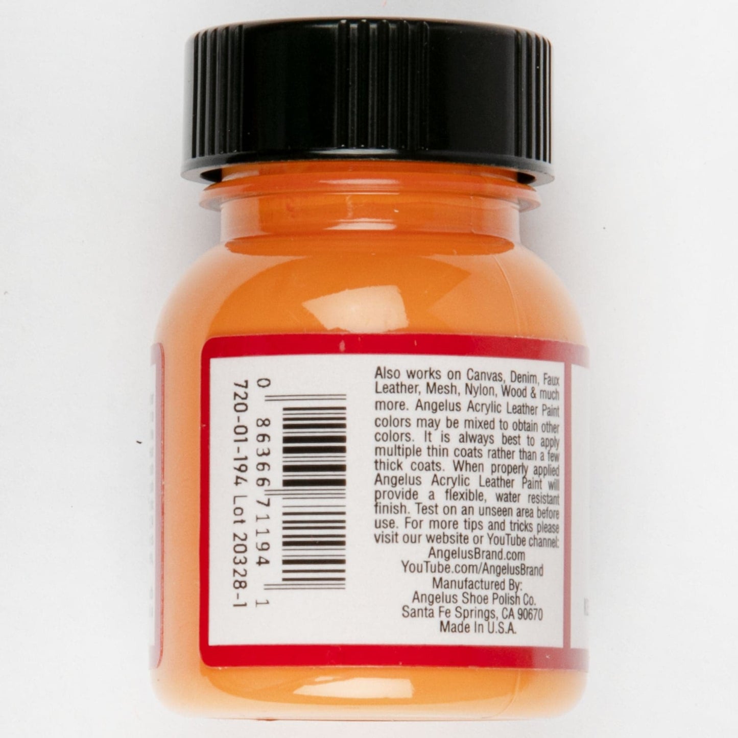 Chocolate Angelus Acrylic Paint Caramel #194 29Ml Use On Leather, Vinyl Or Fabric Leather Paints