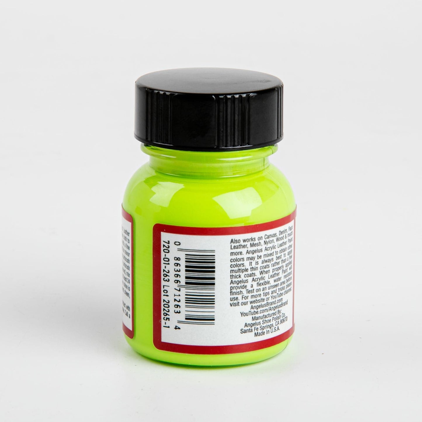 Green Yellow Angelus Acrylic Paint Grinch Green #263 29Ml Use On Leather, Vinyl Or Fabric Leather Paints