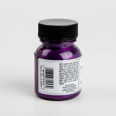 Black Angelus Pearlescent Acrylic Paint Prince Purple #453 29Ml Use On Leather, Vinyl Or Fabric Leather Paints