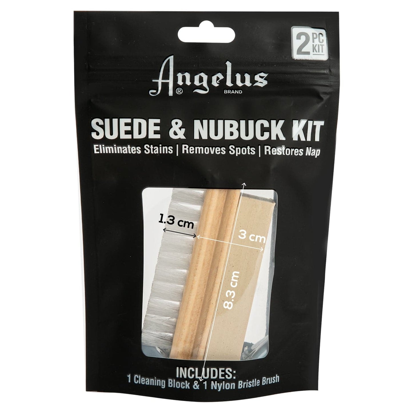 Black Angelus Suede and Nubuck Kit 2 Pack Leather Care
