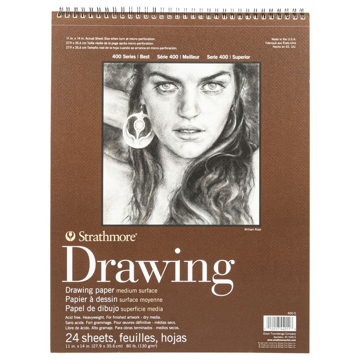 Strathmore Medium Drawing Spiral Paper Pad 11"X14" 24 Sheets