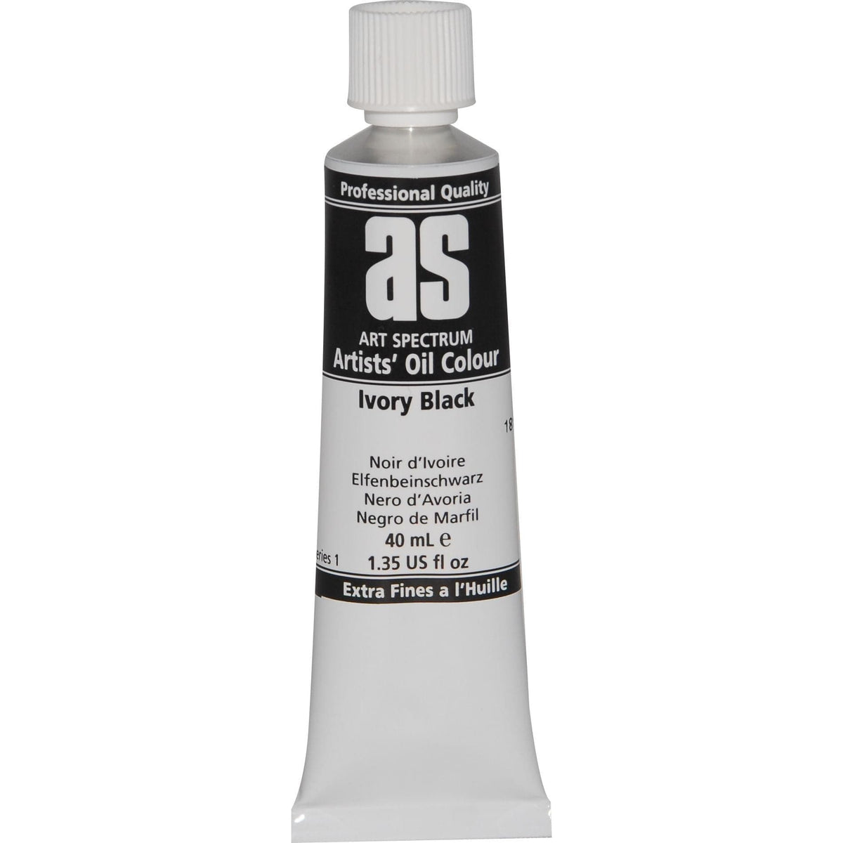 Gray Art Spectrum Oil Paint 40mL Ivory Black S1 Oil Paints